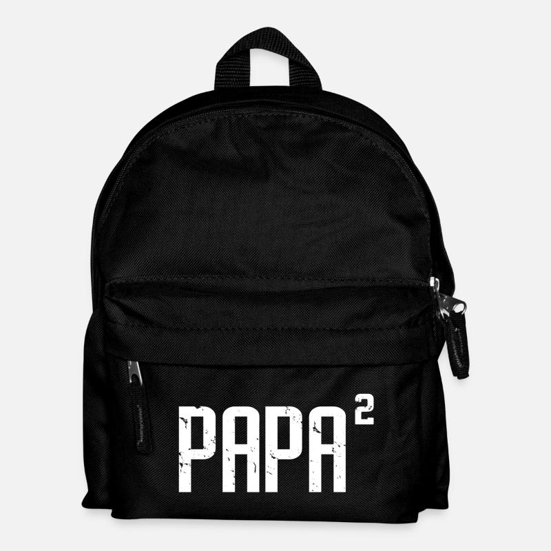 Papa von 2 Spaß Papa von zwei Vatertagsgeschenk - Kinder Rucksack - Schwarz