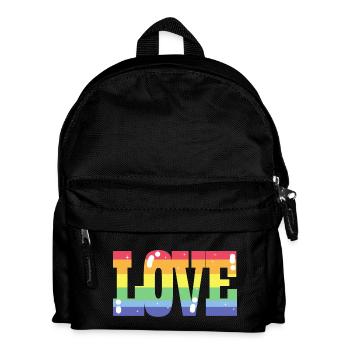 Pride Love Rainbow Flag - Kids' Backpack - black - Front