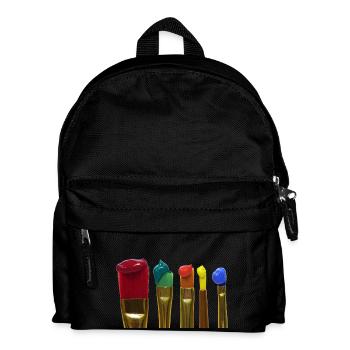 brush - Kids' Backpack - black - Front