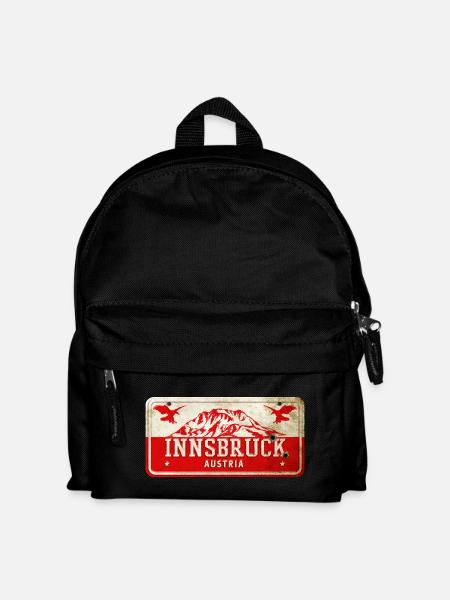 Innsbruck Österreich Vintage Schild - Kinder Rucksack - Schwarz