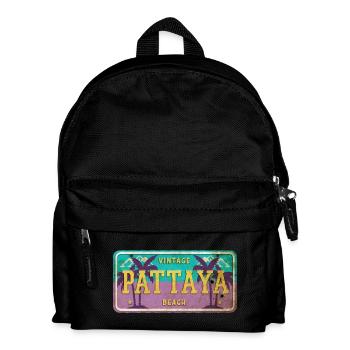Pattaya Thailand Vintage Schild - Kinder Rucksack - Schwarz - Vorne