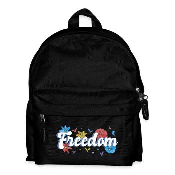 Freedom Flowers Butterflies Freedom Design - Kids' Backpack - black - Front