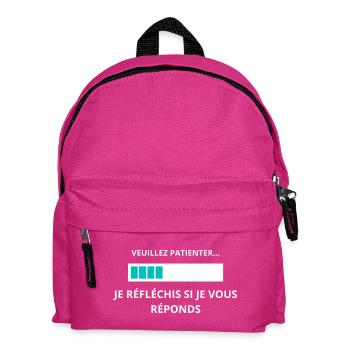 Veuillez patienter je réfléchis - Sac à dos Enfant - fuchsia - Devant
