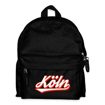 Köln Schriftzug Design mit roter Kontur - Kinder Rucksack - Schwarz - Vorne