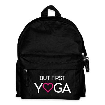 But First Yoga - Kids' Backpack - black - Front