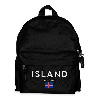 Flag of Iceland, Icelandic pride - Kids' Backpack - black - Front