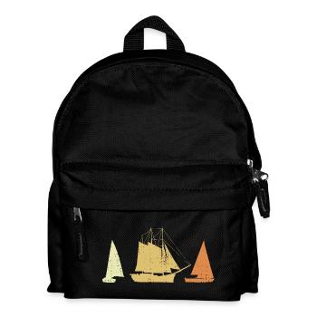 Vintage Segelschiffe - Kinder Rucksack - Schwarz - Vorne
