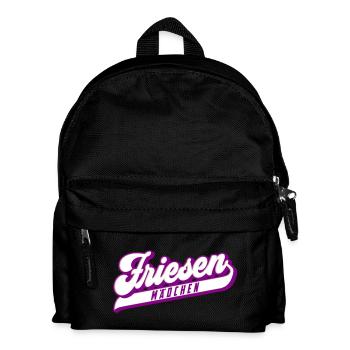 Friesen Mädchen | Farben änderbar - Kinder Rucksack - Schwarz - Vorne
