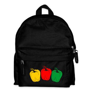 Trois couleurs Poivrons - Sac à dos Enfant - noir - Devant