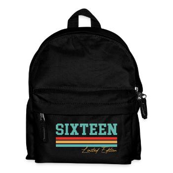 16th Birthday Gift Sixteen - Kids' Backpack - black - Front