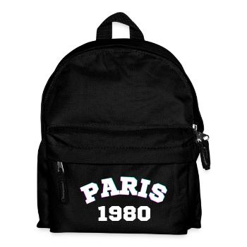 Paris 1980 Design - Kinder Rucksack - Schwarz - Vorne