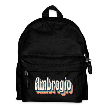 Ambrogio t-shirt retro vintage t-shirt gift - Kids' Backpack - black - Front