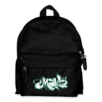 Grünes Wort machen Graffiti - Kinder Rucksack - Schwarz - Vorne