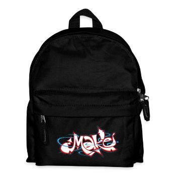 Graffiti rouge du mot faire - Sac à dos Enfant - noir - Devant