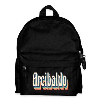 Vintage Retro Arcibaldo T-Shirt Gift T-Shirt - Kids' Backpack - black - Front