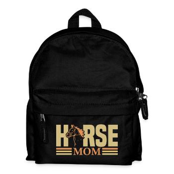 Vintage Western Horse Mom - Kids' Backpack - black - Front