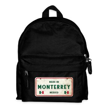 Monterrey Mexiko Vintage Schild Design - Kinder Rucksack - Schwarz - Vorne