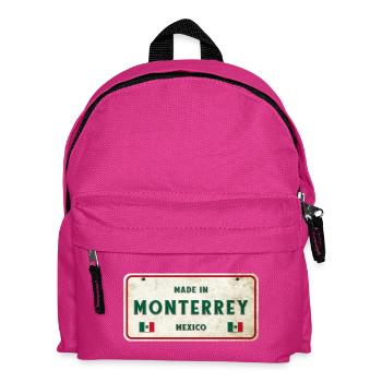 Monterrey Mexico vintage sign design - Kids' Backpack - fuchsia - Front