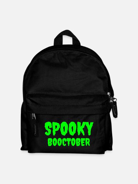 Spooky Booctober Jack-O'-Lantern Design - Kids' Backpack - black