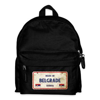 Belgrad Serbien Vintage Schild - Kinder Rucksack - Schwarz - Vorne
