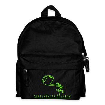 Hübsche Blume Gießen Wasser Gießkanne Rasen Wiese - Kinder Rucksack - Schwarz - Vorne