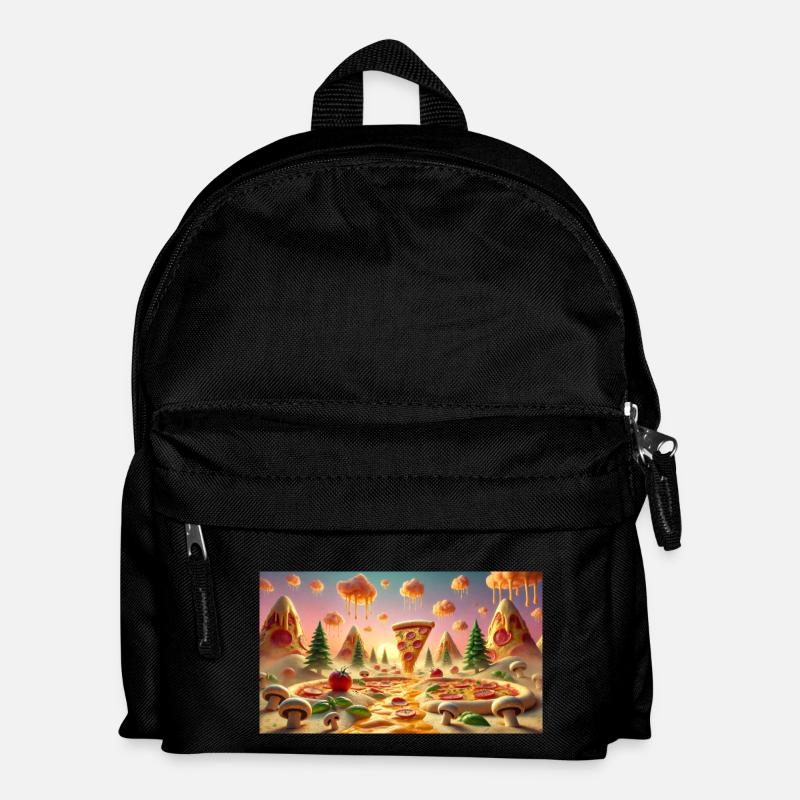 Pizza - Kinder Rucksack - Schwarz