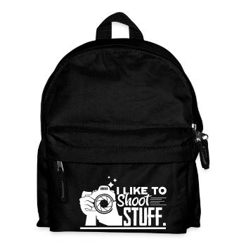 Photographer I Like To Shoot Stuff - Kids' Backpack - black - Front