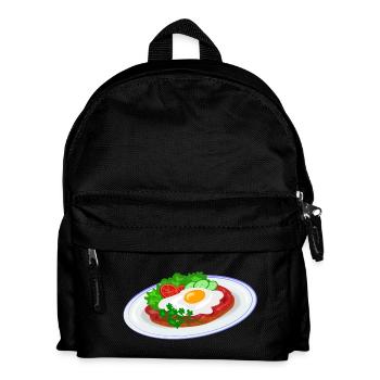 Traditionelles Englisches Frühstück - Kinder Rucksack - Schwarz - Vorne
