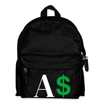 Dollar Letter - Kids' Backpack - black - Front