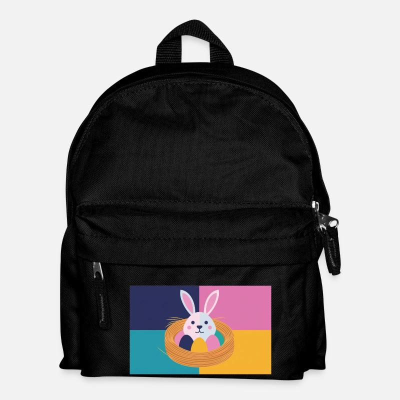 Osterhase No.05 - Kinder Rucksack - Schwarz