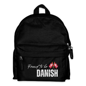 Fier Danois, j’adore le Danemark - Sac à dos Enfant - noir - Devant