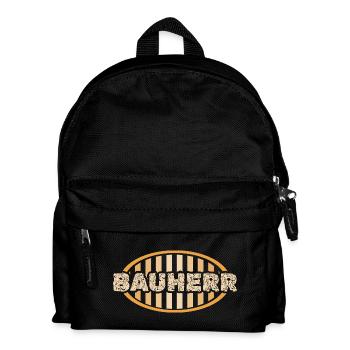 Gift for builder - Kids' Backpack - black - Front