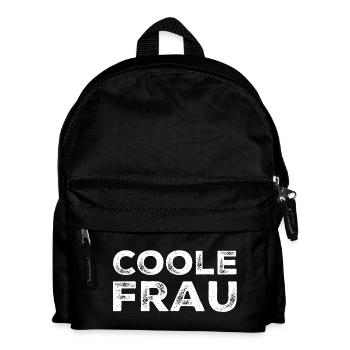 Coole Frau - Kinder Rucksack - Schwarz - Vorne