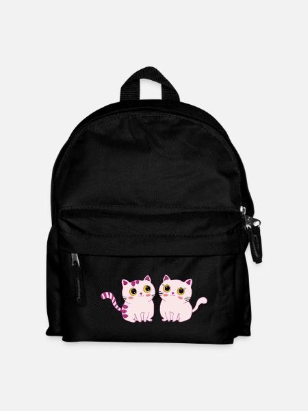cats cute - Kinder Rucksack - Schwarz