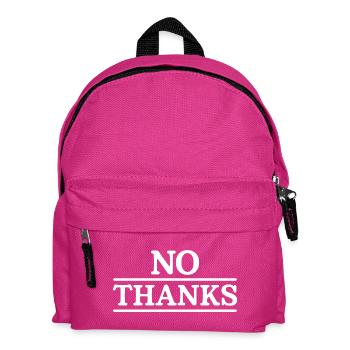 no thanks - Kids' Backpack - fuchsia - Front