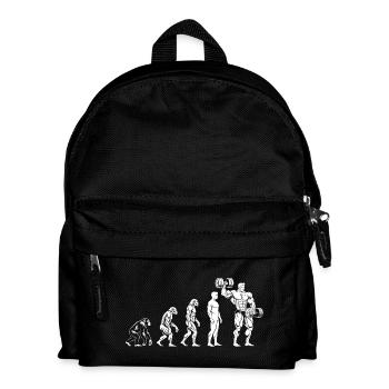 Evolution zum Muskeltraining Fitness Kraftsport - Kinder Rucksack - Schwarz - Vorne