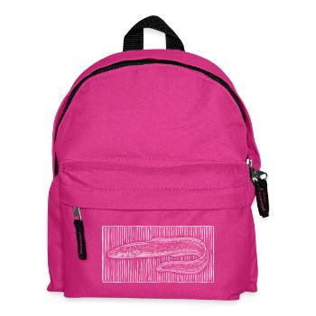 Vintage Aal Woodcut – Classic Angler Design - Kinder Rucksack - Fuchsia - Vorne