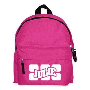 Julie als Name - Kinder Rucksack - Fuchsia - Vorne