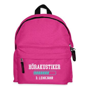 Hörakustiker Ausbildung 3 Lehrjahr 3. Jahr Lehre - Kinder Rucksack - Fuchsia - Vorne