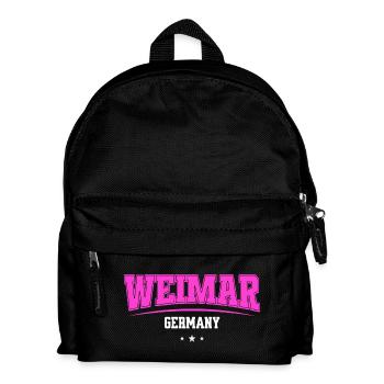 Weimar Deutschland Pink Retro-Logo - Kinder Rucksack - Schwarz - Vorne