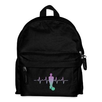 Tischfußball Herzschlag - Kinder Rucksack - Schwarz - Vorne