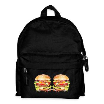 Explosion de l’aquarelle de Burger - Sac à dos Enfant - noir - Devant