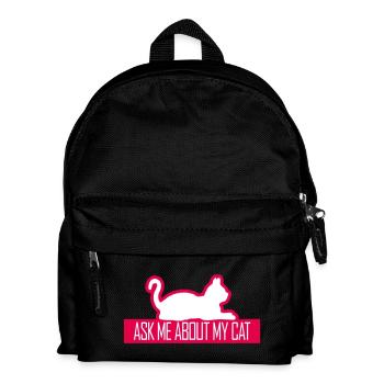 Demandez-moi pour mon chat Chat Amour des animaux Animaux - Sac à dos Enfant - noir - Devant