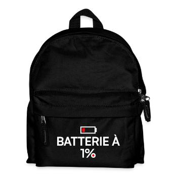 1% humor modern fatigue battery - Kids' Backpack - black - Front