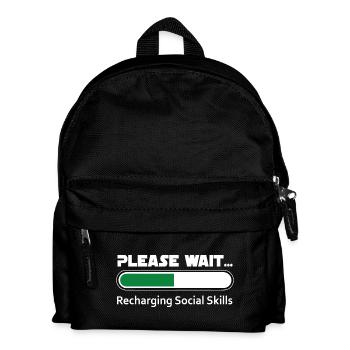 Introvert Recharging Social Skills - Dark BG - Kids' Backpack - black - Front