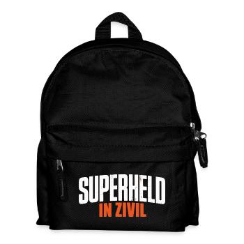 Superheld In Zivil Superhero Superhelden Kostüm - Kinder Rucksack - Schwarz - Vorne