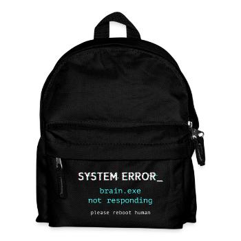System error - brain.exe not responding - Kids' Backpack - black - Front