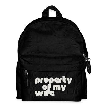 property of my wife - Kids' Backpack - black - Front