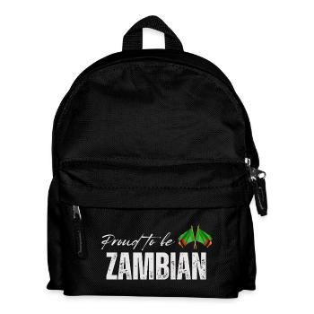 Sambier stolz, ich liebe Sambia - Kinder Rucksack - Schwarz - Vorne