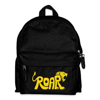 Löwe Brüllen Schriftzug Design - Kinder Rucksack - Schwarz - Vorne